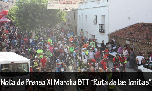 Nota de Prensa XI Marcha BTT "Ruta de las Icnitas"